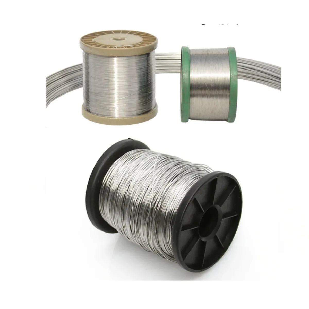304 Stainless Steel Wire Soft/Hard Steel Wire Single Strand Lashing Round Bright Steel Wire Dia 0.1mm~2 mm L5~10 Meters