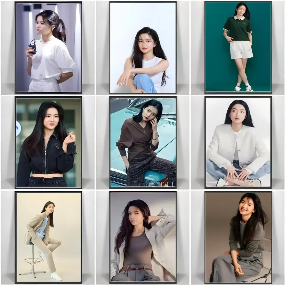 Actress K-Kims Taeris Poster Self-adhesive Art Waterproof Paper Sticker Coffee House Bar Room Wall Decor