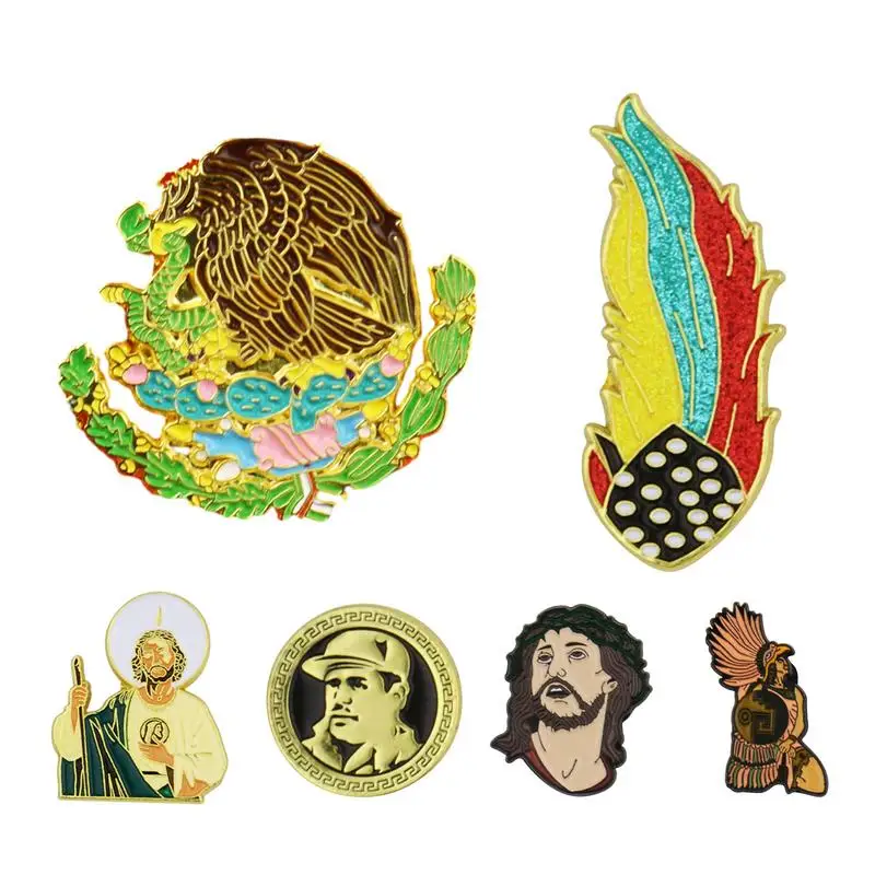 

Golf Ball Marker Hat Clip Retro Decorative Cartoon Hat Pins Mexico Vintage Metal Magnetic Caps mark Golf Supplies Accessories