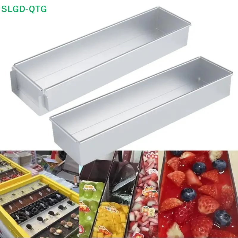 Hot！Non-Slip Stainless Steel Long Cake Mold BakingTray Rectangular Tiramisu Cake Base DlY Kitchen Cooking Tool