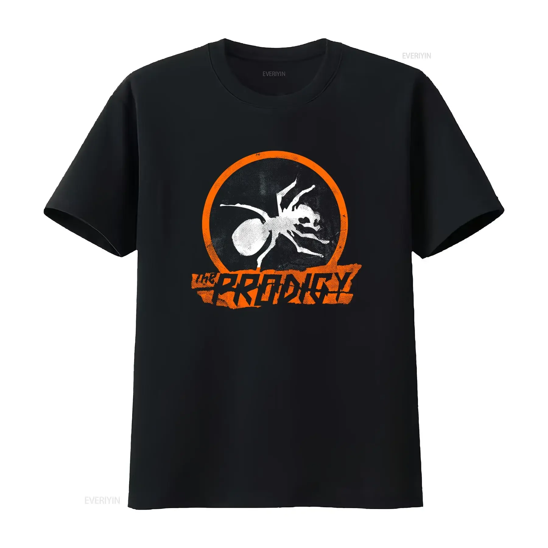 The Prodigy Ant Print T Shirt for Men Rock Music Band Style Streetwear vintage Washed Stylish Stretched Breathable