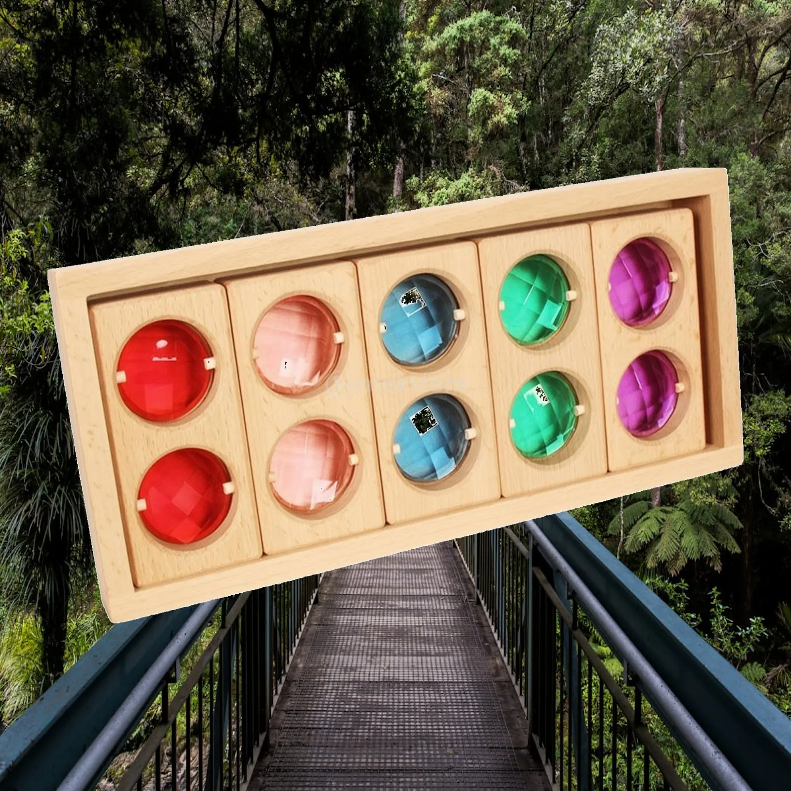 Gem Diamond Wooden Building Blocks for Kids Ages 4-6 Beechwood Stacking Bricks Natural Finish Sorting Toy Classroom Early