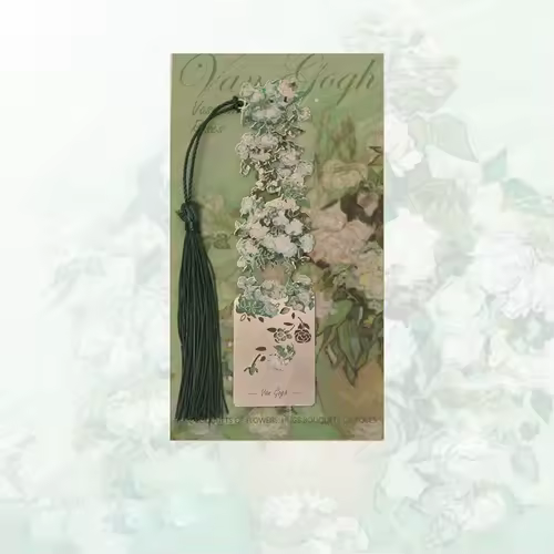 Aesthetic Book Page Clip Floral Painting Metal Bookmark Hollow Metal Book Accessories Student Reading Mark Stationery Gifts - Image 4