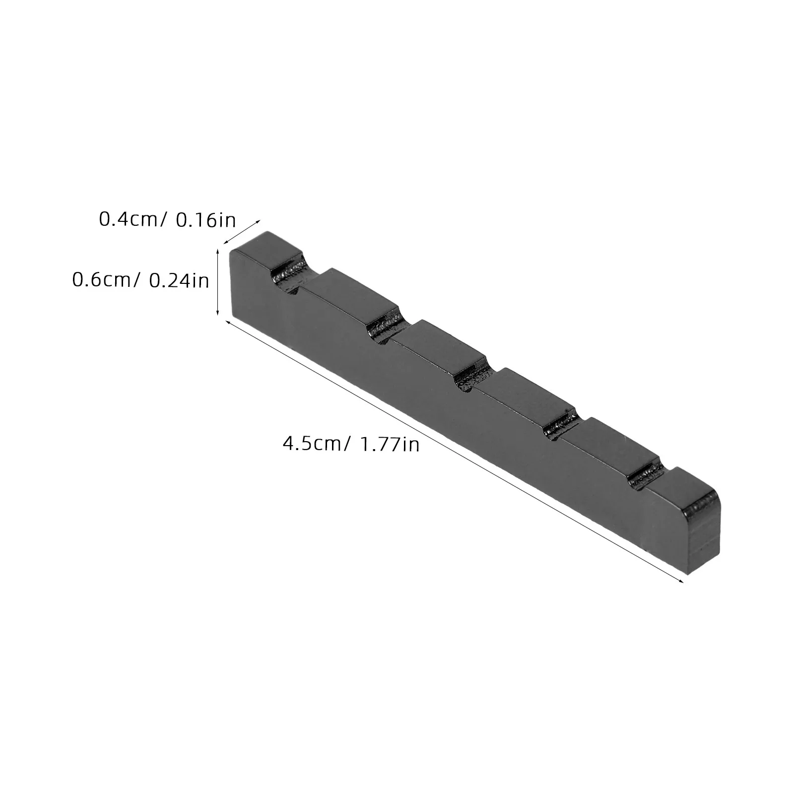 Stainless Steel Pre-Slotted Bass Guitar Nut for 5-String Electric Bass Replacement Flat Bottom Design Ensures String Stability