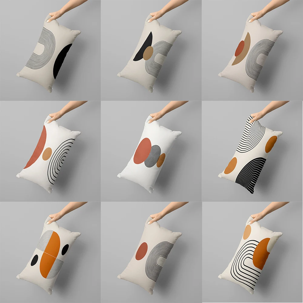 Simple Geometric Pattern Long Pillowcase 50x70 Room Sofa Nap Long Hug Pillowcase 40x60cm Home Decoration