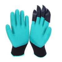 Garden Gloves With Claws ABS Plastic Garden Rubber Gloves Gardening Digging Planting Durable Waterproof Work Glove Outdoor