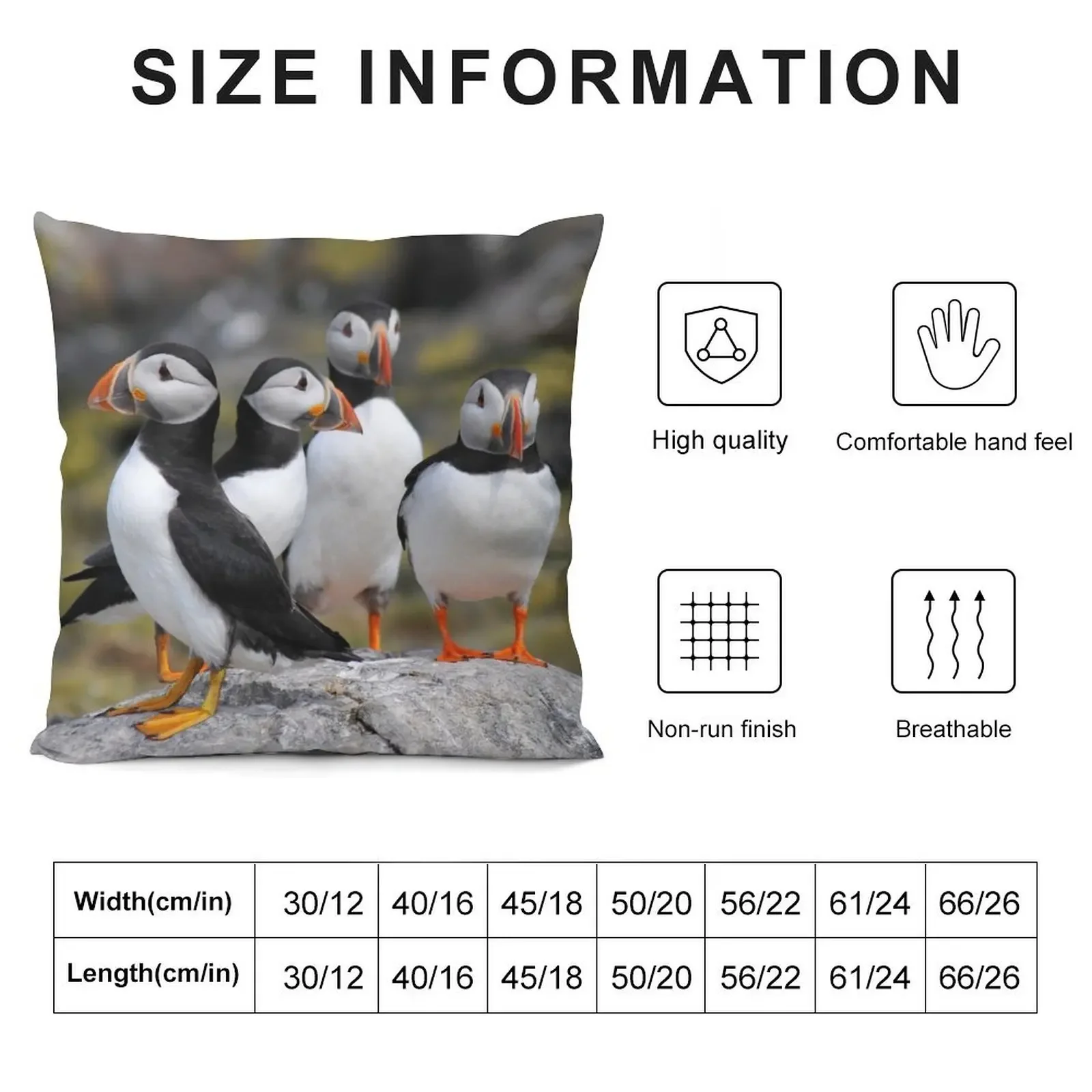 Puffin Group Throw Pillow Couch Pillows autumn decoration Pillowcases anime girl pillow