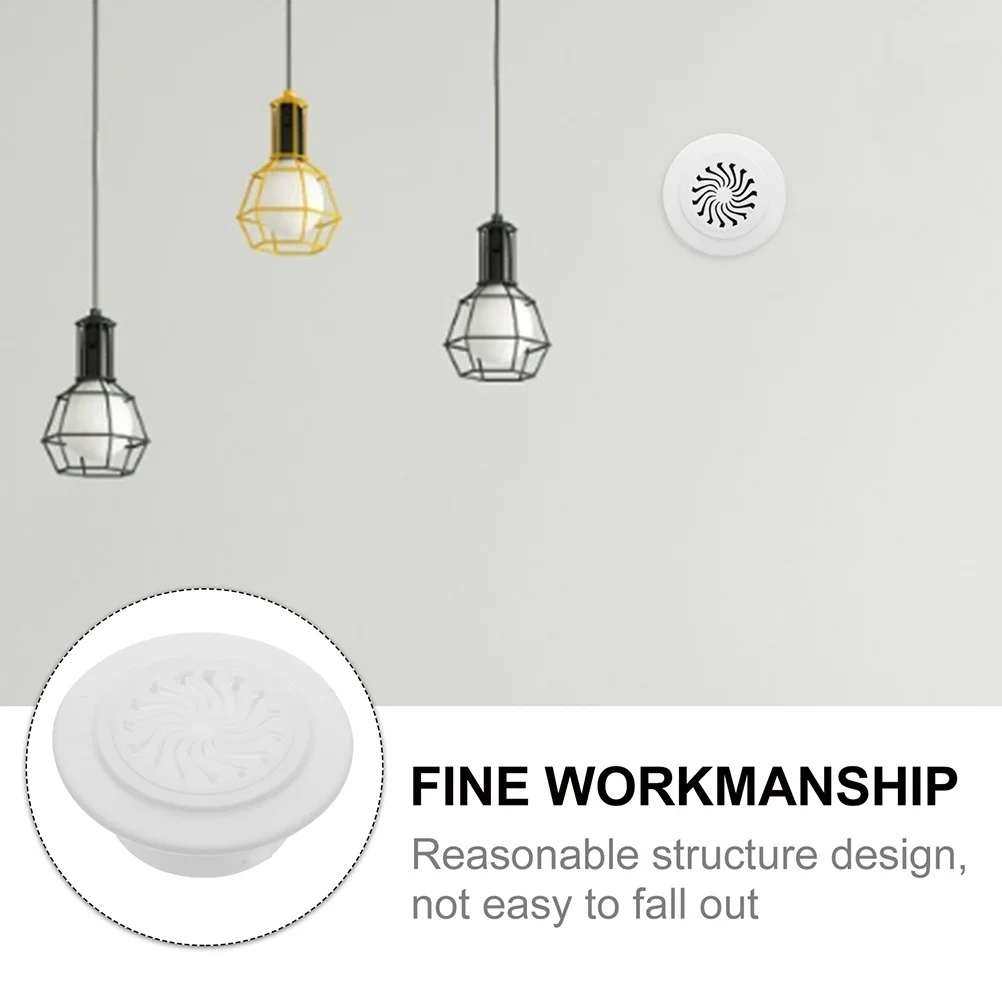 

4Pcs Plastic Air Conditioner Wall Hole Cover Round Hole Plug for Wall Reserved Plug White Easy Snap Installation