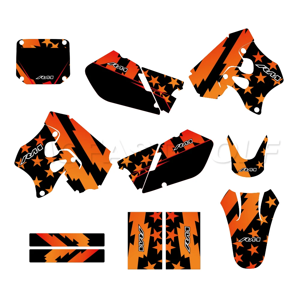 

Fit for SUZUKI RM 125 RM 250 1996 1997 1998 Motocross Graphics Kit Deco Backgrounds Decals Stickers