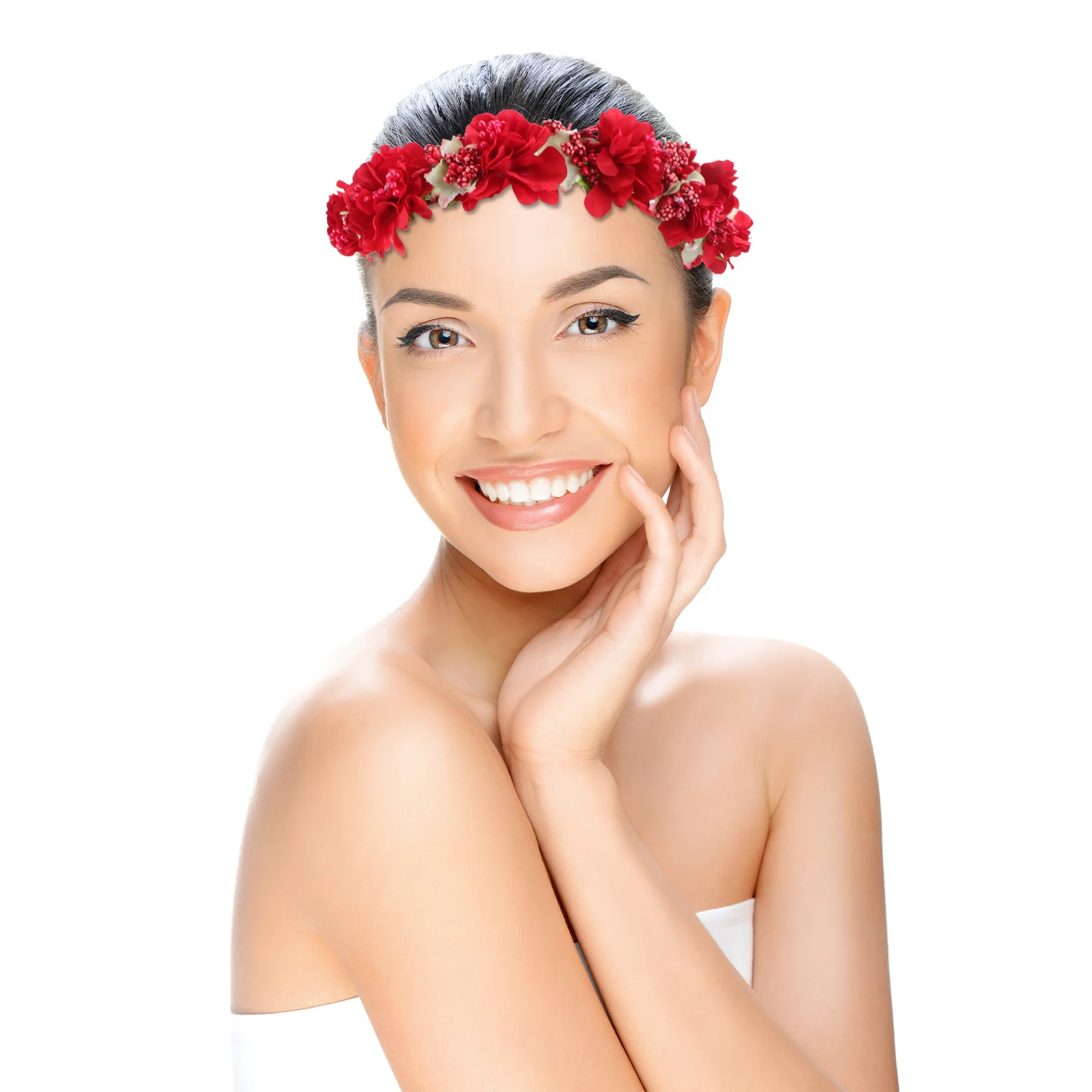 

Цветочный головной убор, головной убор невесты, свадебные аксессуары для волос, цветочная корона для женщин, реквизит для фотосессии, легкий, удобный