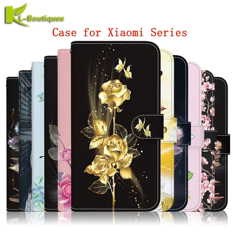 Wallet Card Stand Magnetic Flip Case For Xiaomi Poco C75 X7 M7 15 14T 13T Pro 14 13 Lite PocoC75 Coque Etui Leather Phone Cover