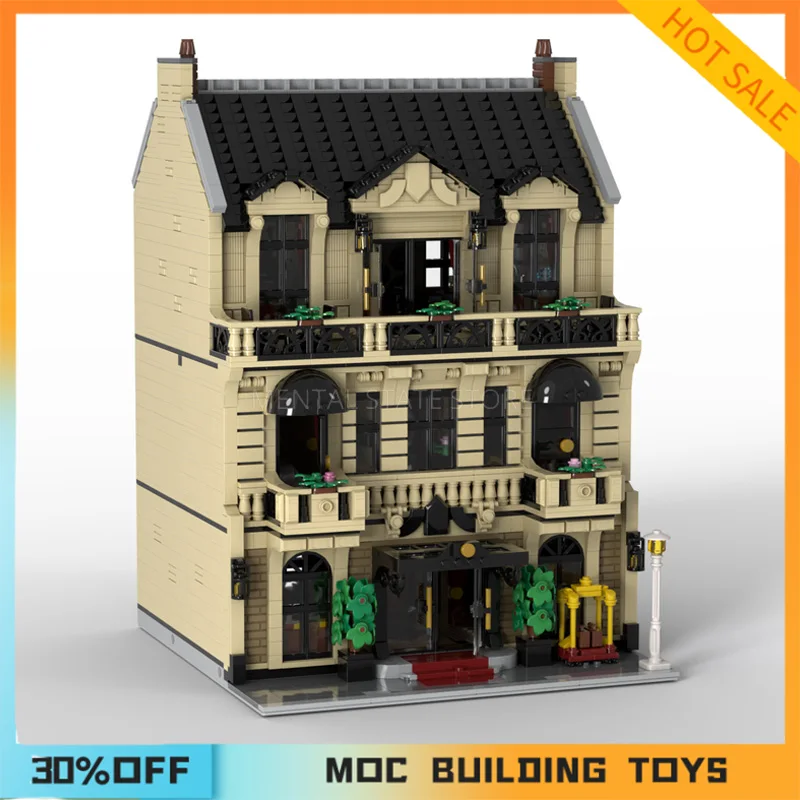 5454PCS Customized MOC Modular Hotel Model Streetscape Building Blocks Technology Bricks DIY Creative Assembly Toy Holiday Gifts