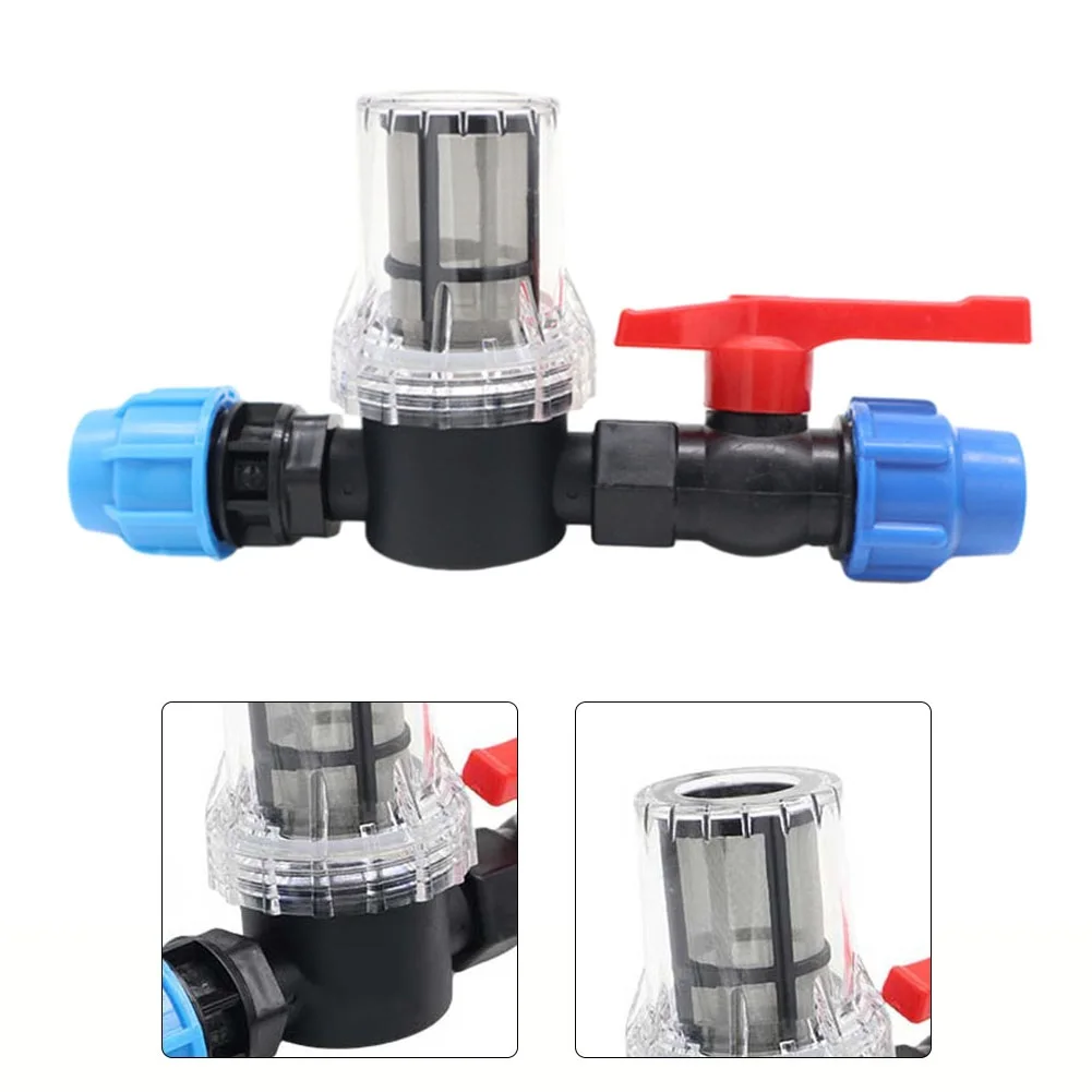 

1PCS Filter With Plastic Tube Quick Connector 20/25/32mm Plastic Tube Quick Connector Filter Garden Drip Irrigation Accessories