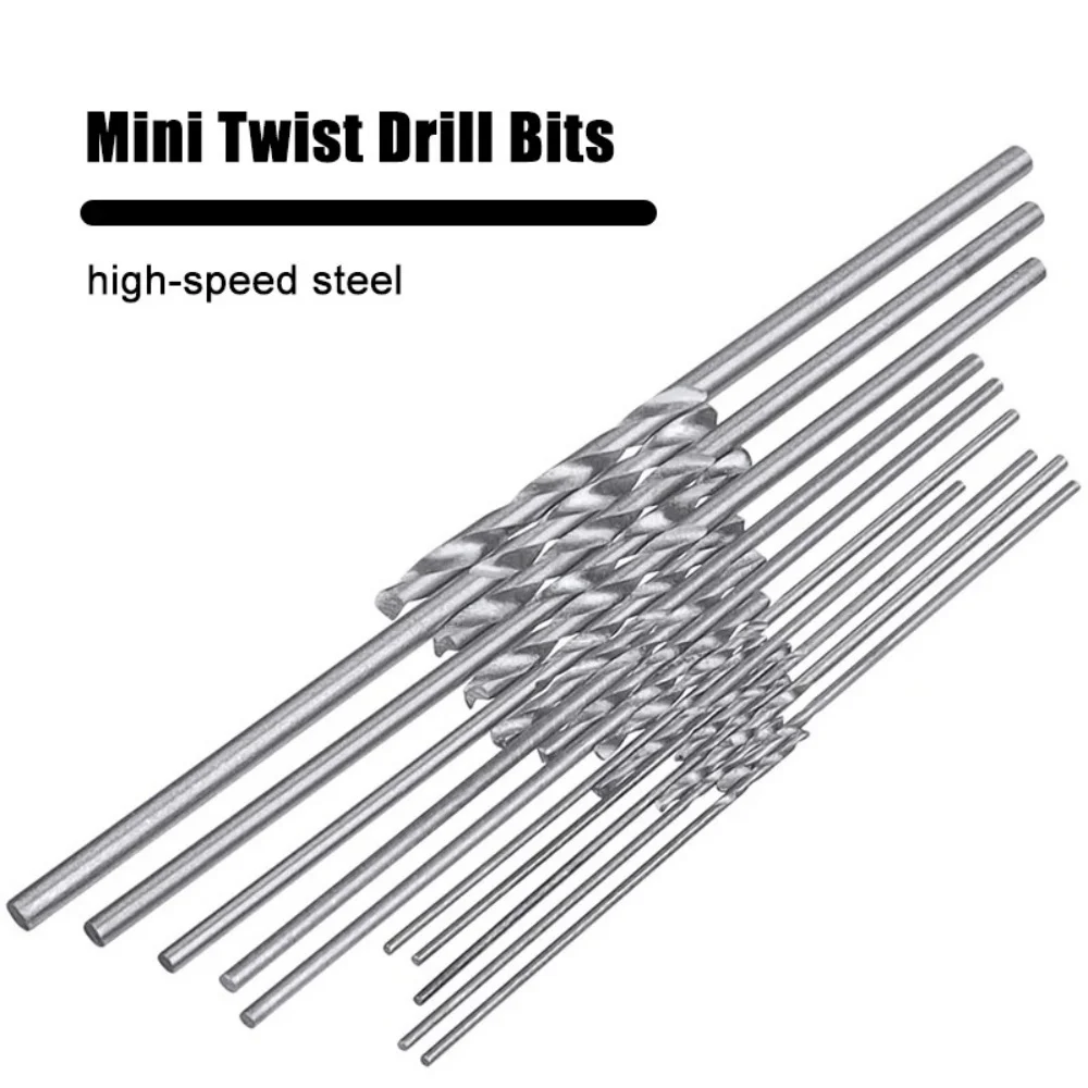 20 pezzi di diverse dimensioni set di punte elicoidali mini punta da trapano HSS per acciaio inossidabile legno metallo perforazione velocità fuori strumento di rimozione bullone
