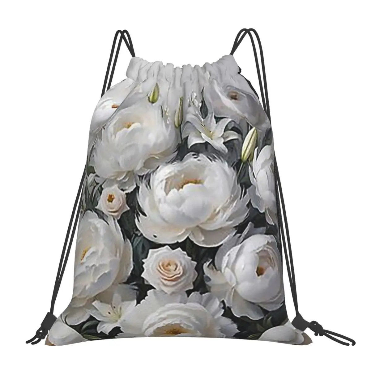 Flower Party Backpacks Fashion Portable Drawstring Bags Sports Bag Book Bags For Man Woman School