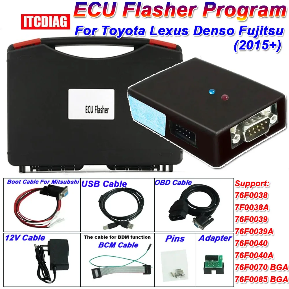 2023 ECU Flasher Programmer for Toyota Lexus Denso Support 2015 + obd Write and Some OBD Models Read for NEC 7F00XX Series MCU