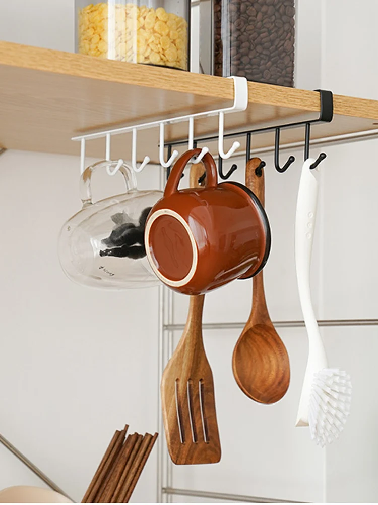 

2022 Kitchen cupboard wall hanging without holes to store kitchen utensils hooks for hanging