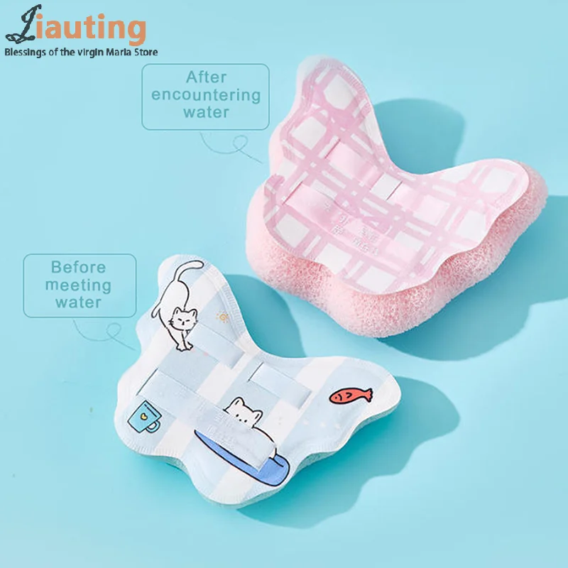 Butterfly Wash Face Puff Zachte spons Gezichtsexfoliërende bladerdeeg Schuimend voor diepe reiniging Geschikt voor make-up verwijderen en wassen