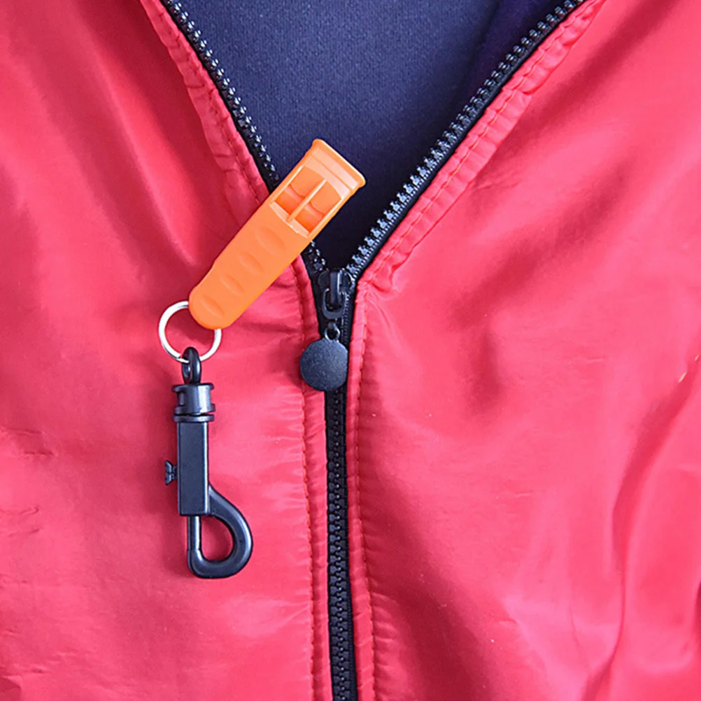 10 Stück Outdoor-Überlebenspfeife aus Kunststoff für Notfall, Camping, Wandern, Sicherheitssignalpfeifen mit Schlüsselring, Überlebenspfeife