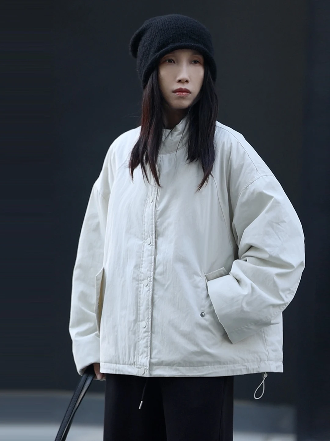 

Зимнее хлопковое женское свободное повседневное тонкое хлопковое пальто с воротником-стойкой, длинное свековое пальто на одной пуговице, цветное