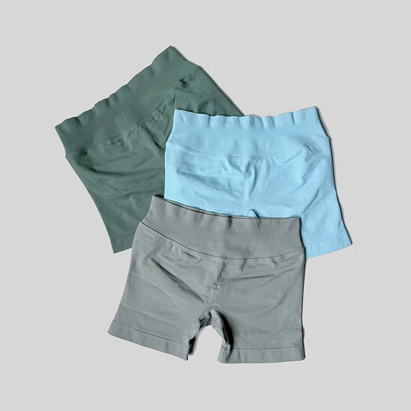 Женские повседневные спортивные шорты, летние тонкие шорты с высокой талией, дышащие короткие брюки для бега с низкой ребристой лентой 4,5 дюйма