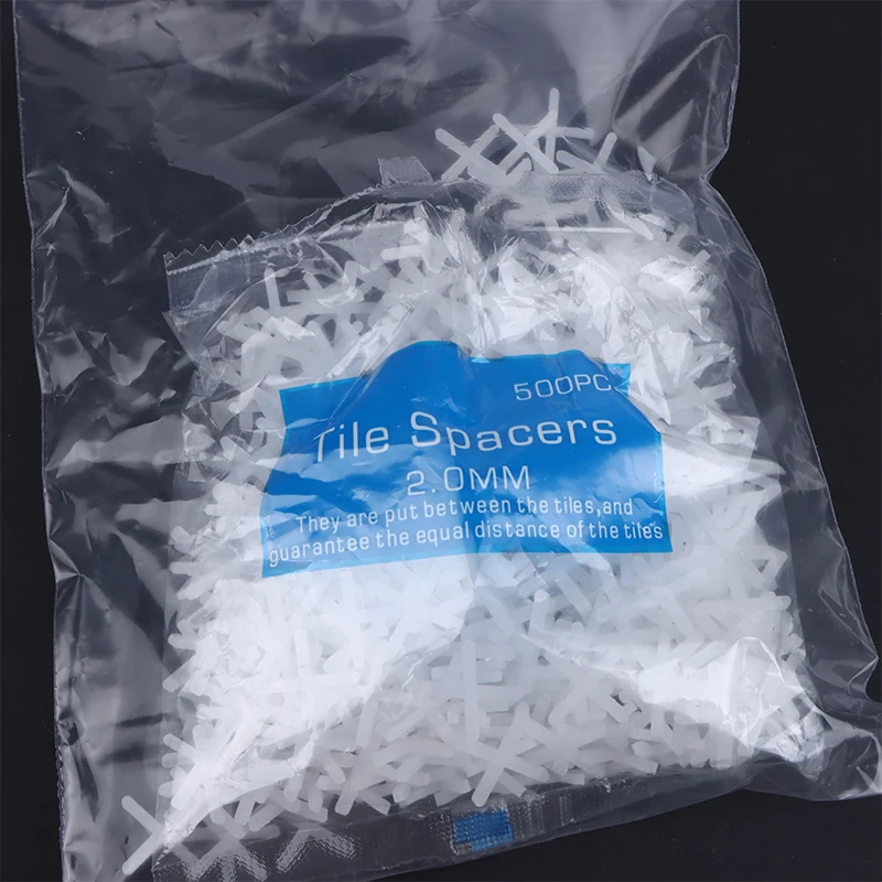 500pcs/pack 1-5MM White Plastic Cross Ceramic Tile Leveling System Clips Spacer Ceramic Floor Construction Tools