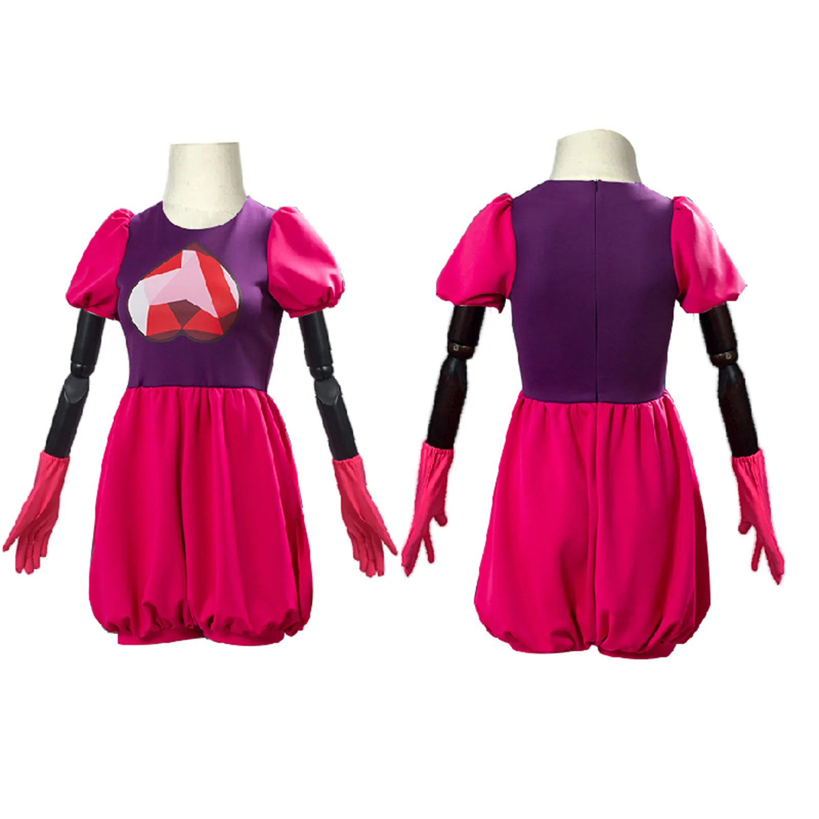 Anime Film Steven Quartz Universe Spinel Gem Cosplay Costume for Adult Child Parent-Child Clothing Zipper Up In Back Jumpsuits