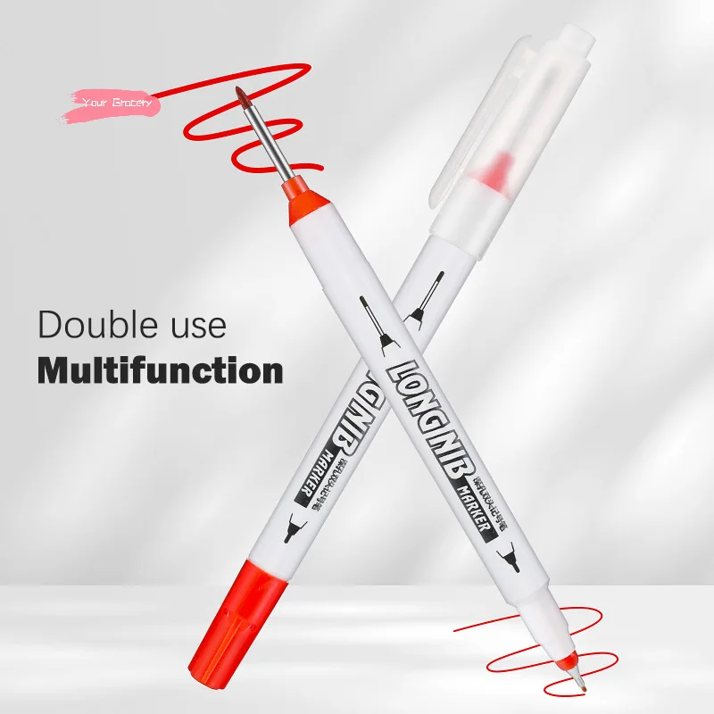 Y-1Pcs 20mm Deep Hole Long Nib Head Marker For Metal Perforating Pen Waterproof Bathroom Woodworking Decor Multi-Purpose Tool