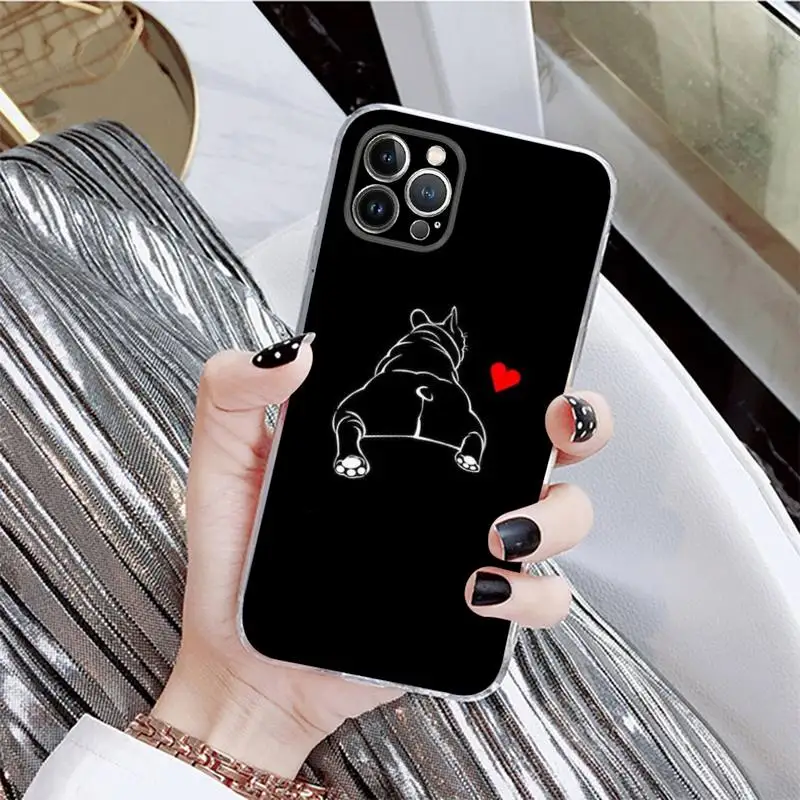 French Bulldog Phone Case For iPhone 11 12 13 14 Mini Pro Max XR X XS TPU Clear Case For 8 7 6 Plus SE 2020