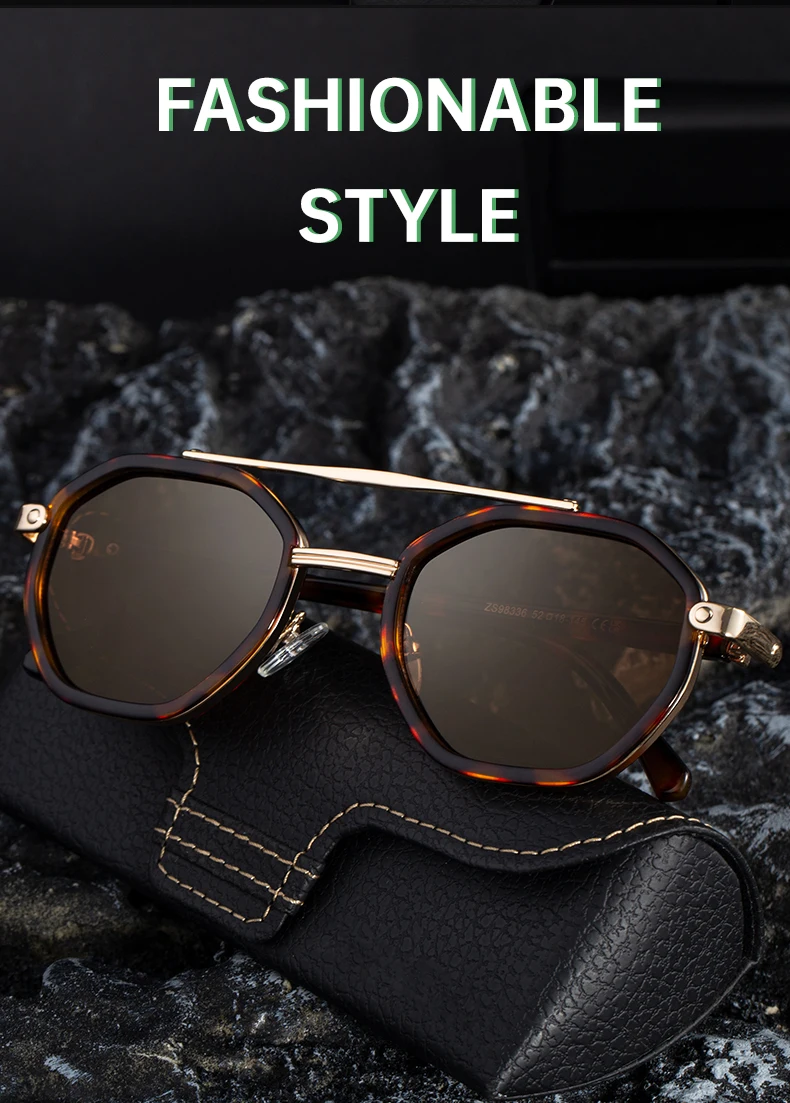 Steampunk Octagon Quadratische Sonnenbrille Männer 2026 Luxus Marke Vintage Punk Metall Polygon Sonnenbrille Für Männliche Klassische Shades UV400 – Detail 4