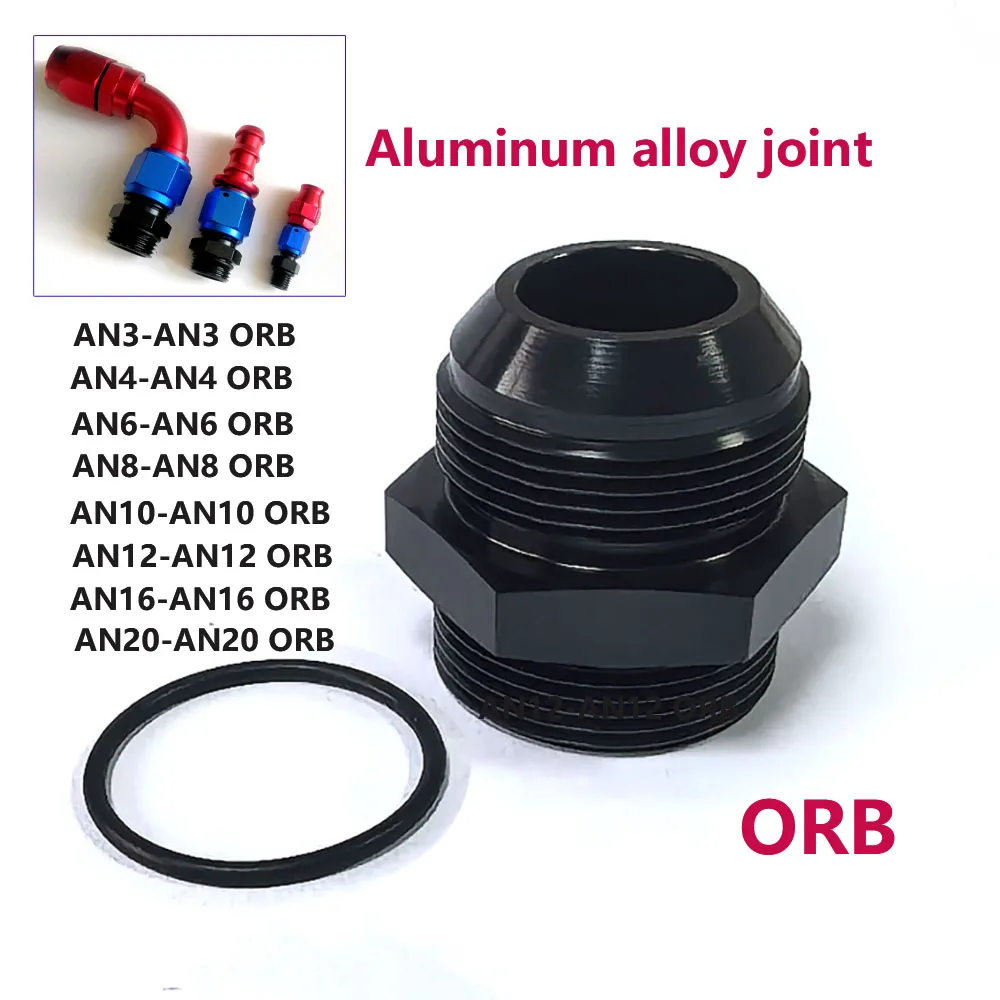 AN to ORB Aluminum Adapter Male Flare with O-Ring, Straight and Reducer Fuel Oil Cooler Fitting AN4 AN6 AN8 AN10 AN12 AN16 AN20