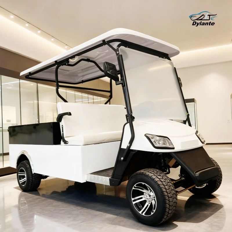 

2, 4, 6, 8-местная электрическая тележка для гольфа, газовая/аккумуляторная оптовая продажа, тележка для гольфа, живописная экскурсионная машина с задним грузовым ящиком