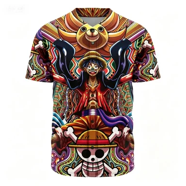 Bleach Void Hokage  Nine Tailed One Piece Luffy Dragon Ball Wukong Anime IP Totem Style Baseball Suit