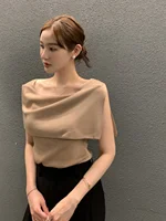 Summer Chic Design Svel Knitted Top Women's Faion Belted Stripe Vintage Retro Small Size Korean Sle Vest - Image 3