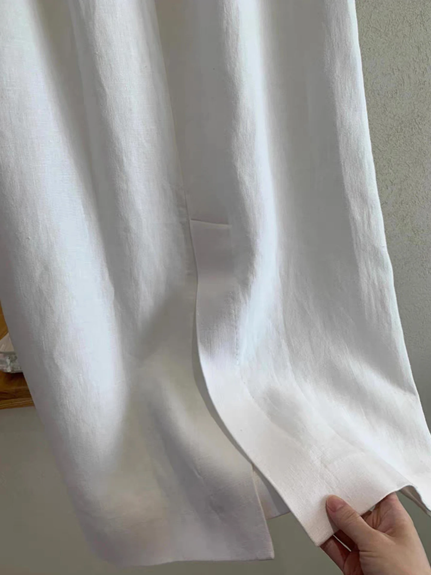 تنورة ميدي مستقيمة عالية الخصر للتخسيس مع فتحة با لصيف 2025 تنورة كورية أنيقة بطول f