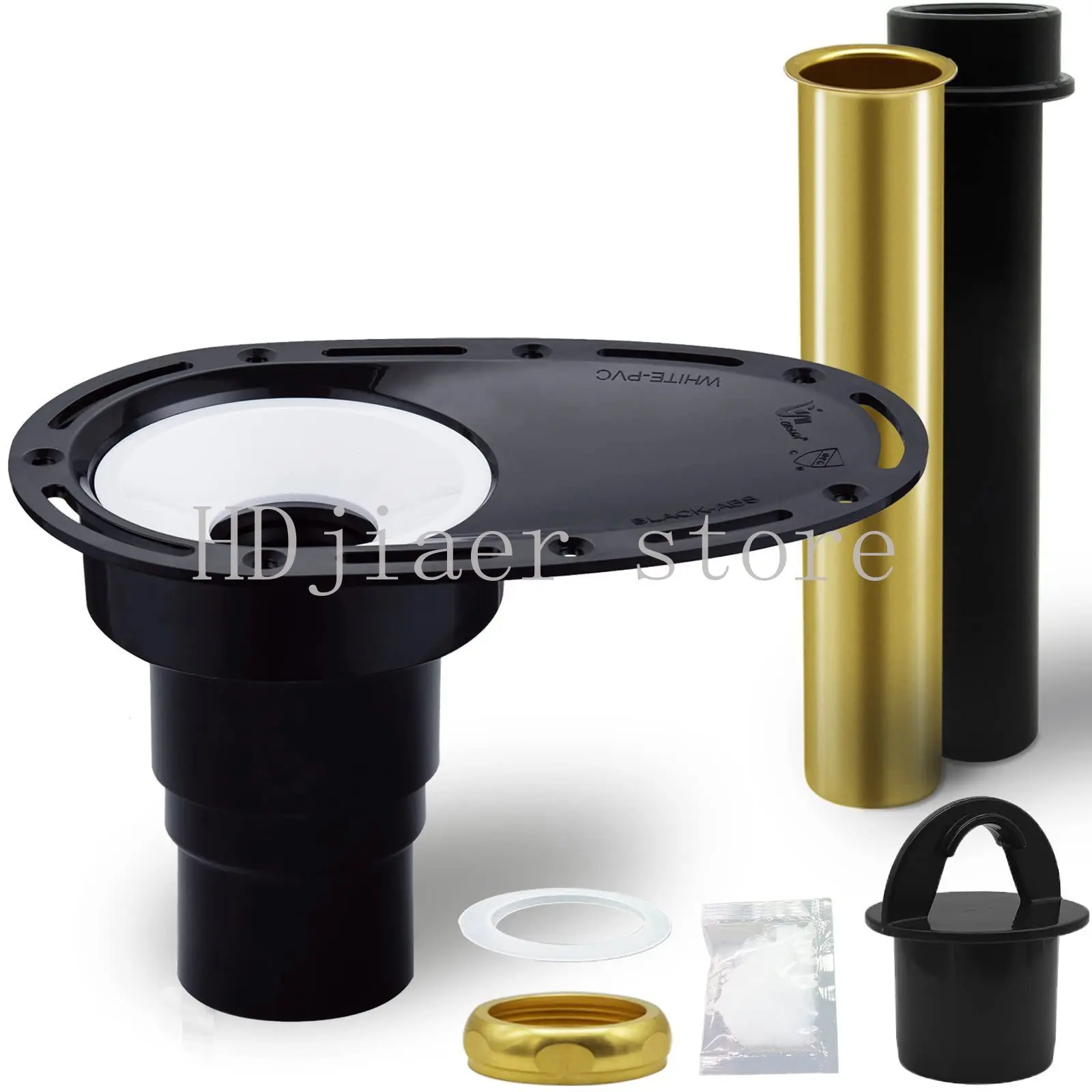 

Upgraded freestanding bathtub drain kit with brass pipe and ABS pipe