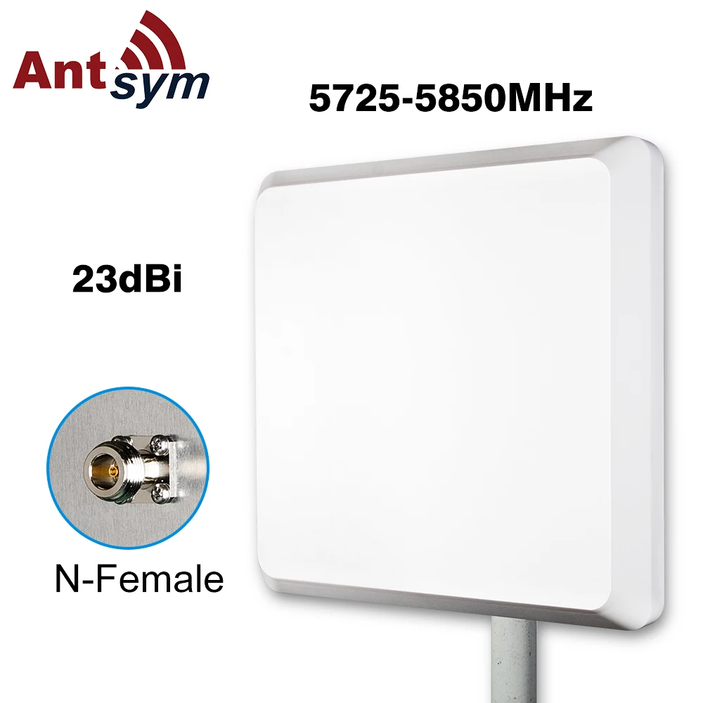 

Antsym 5750-5850MHz 23dBi 5.8G Wifi Antenna Outdoor Directional Panel Antenna for WiFi Router Wireless Network