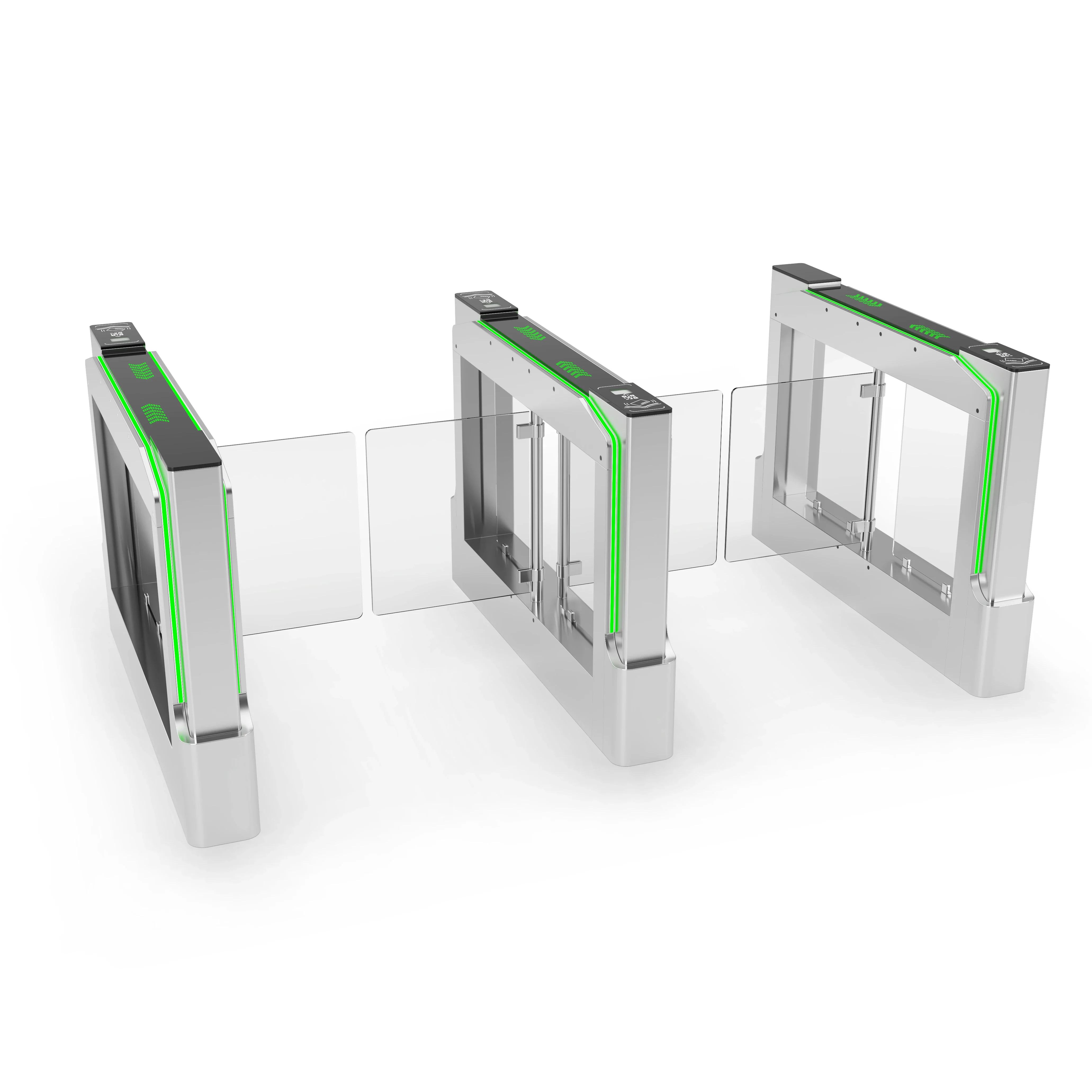 Hot Sale  Automation Systems Security Gates Swing Speed Barrier  Glass Wing  Dual Lane for Office Building