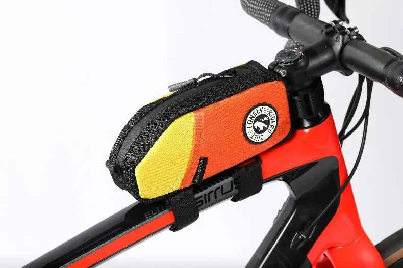 ULAC Wasserdichte Fahrrad-Top-Tube-Tasche, 0,9/1 l, MTB, Rennrad, leicht, langlebig, Fahrrad-Rahmentasche mit externen Seitentaschen – Detail 3