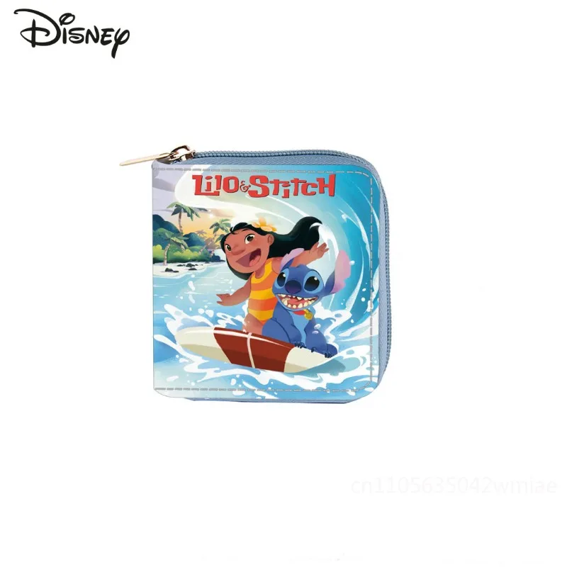 Stitch 2025 New Short Coin Purse Fashionable and High-quality PU Multifunctional Card Bag Cartoon Versatile Women's Mini Wallet