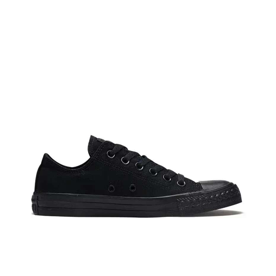 Converse Chuck Taylor All Star Men and Women Skateboarding Shoes Low-top Outdoor Breathable Lightweight Vintage Sneaker Black