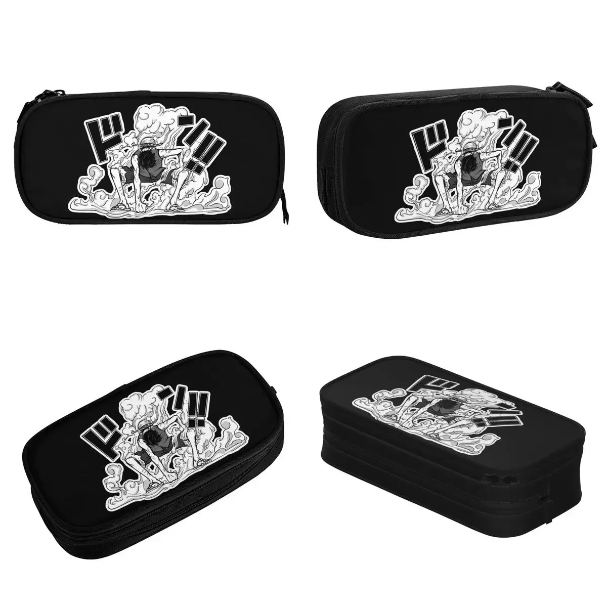 Fun Luffy Gear 2nd Pencil Cases Japanese Anime Pencilcases Pen Holder Kids Big Capacity Bag School Supplies Gifts Accessories