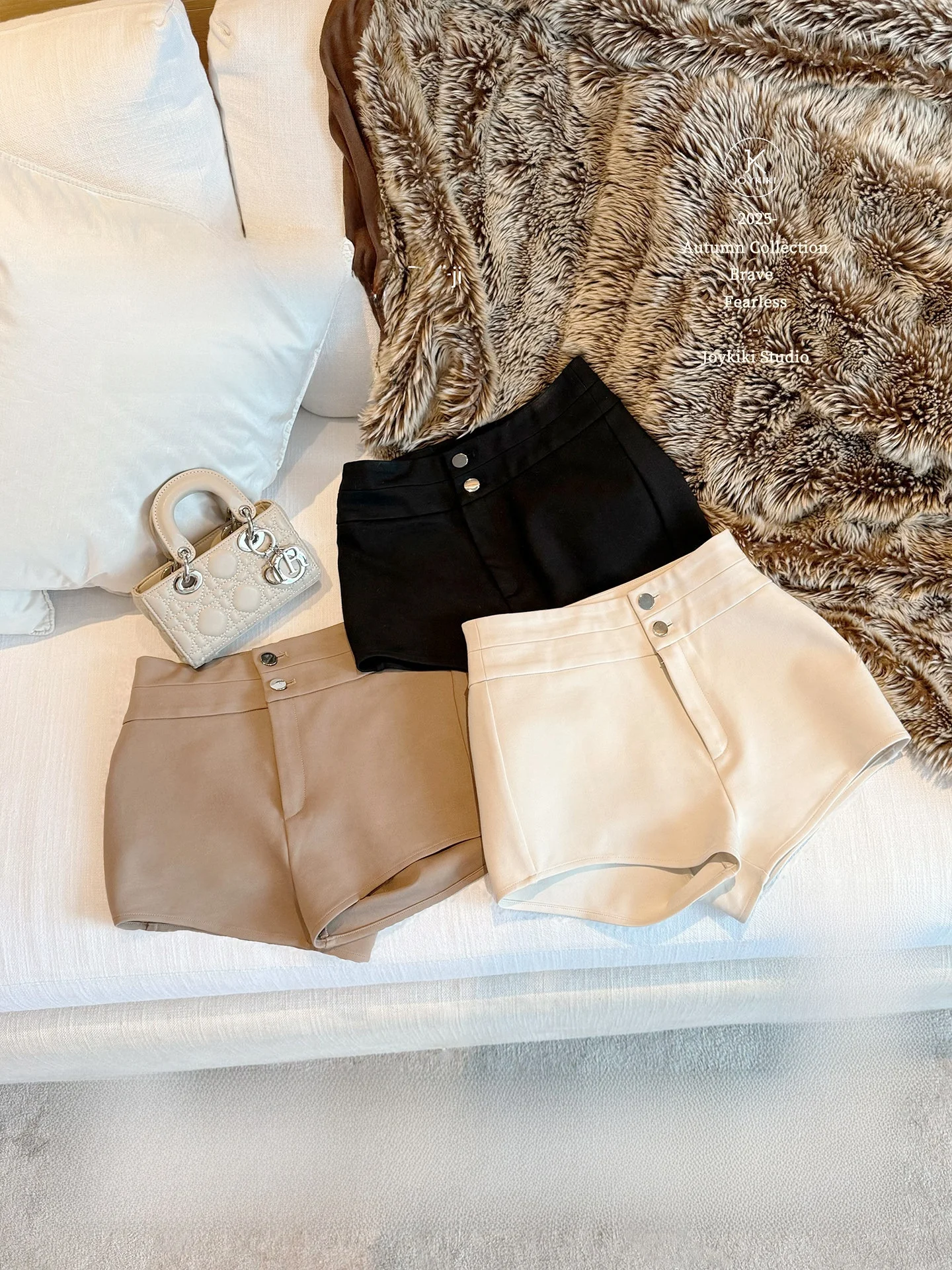 

Женские ультракороткие повседневные брюки Joykiki с высокой талией для похудения, осенне-зимняя верхняя одежда, универсальные модные штаны для прогулок