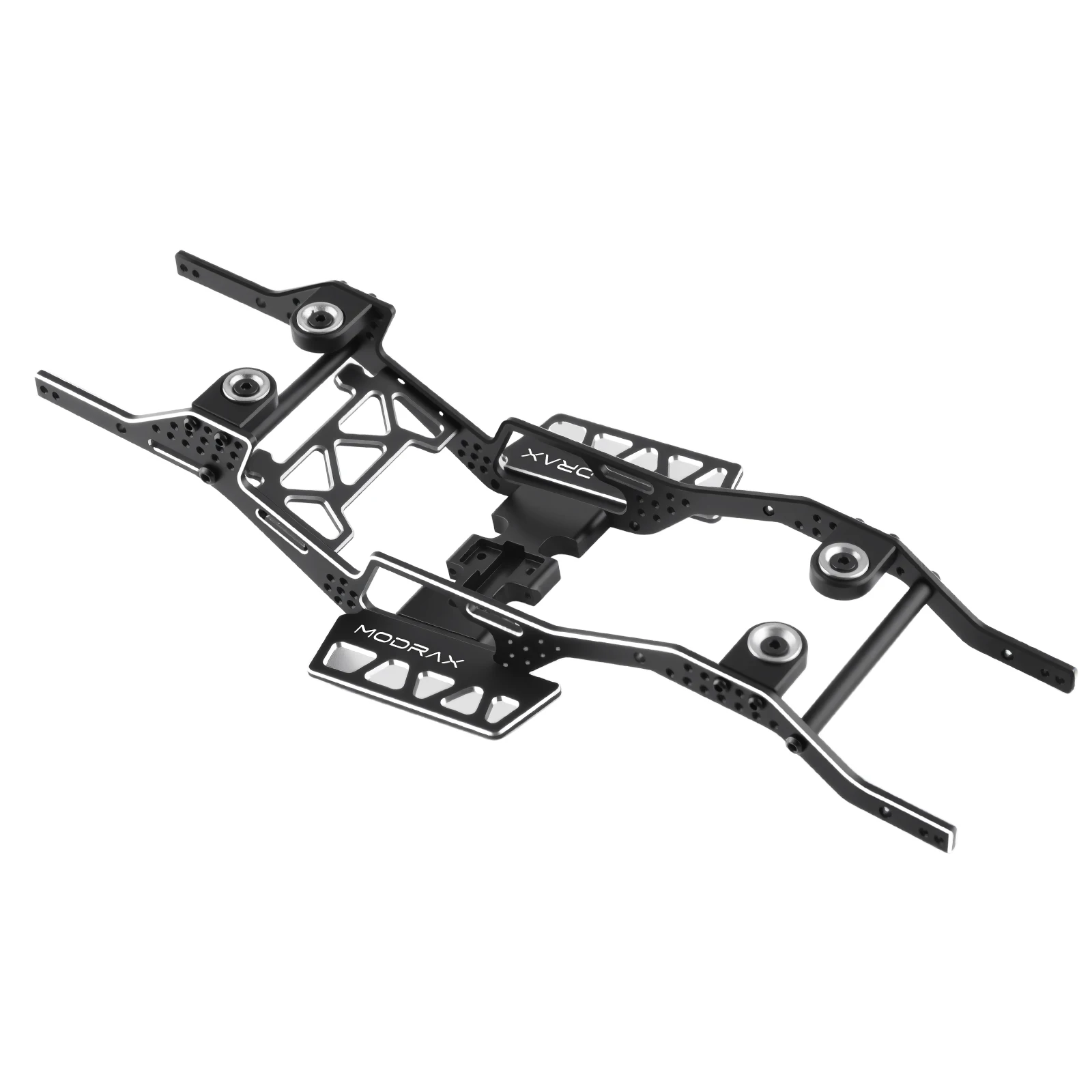 ModRax SCX24 Aluminum LCG Chassis & Brass Skid Plate 12° Angled Skid 133mm Wheelbase for SCX24 Bronco JLU C10 4Runner
