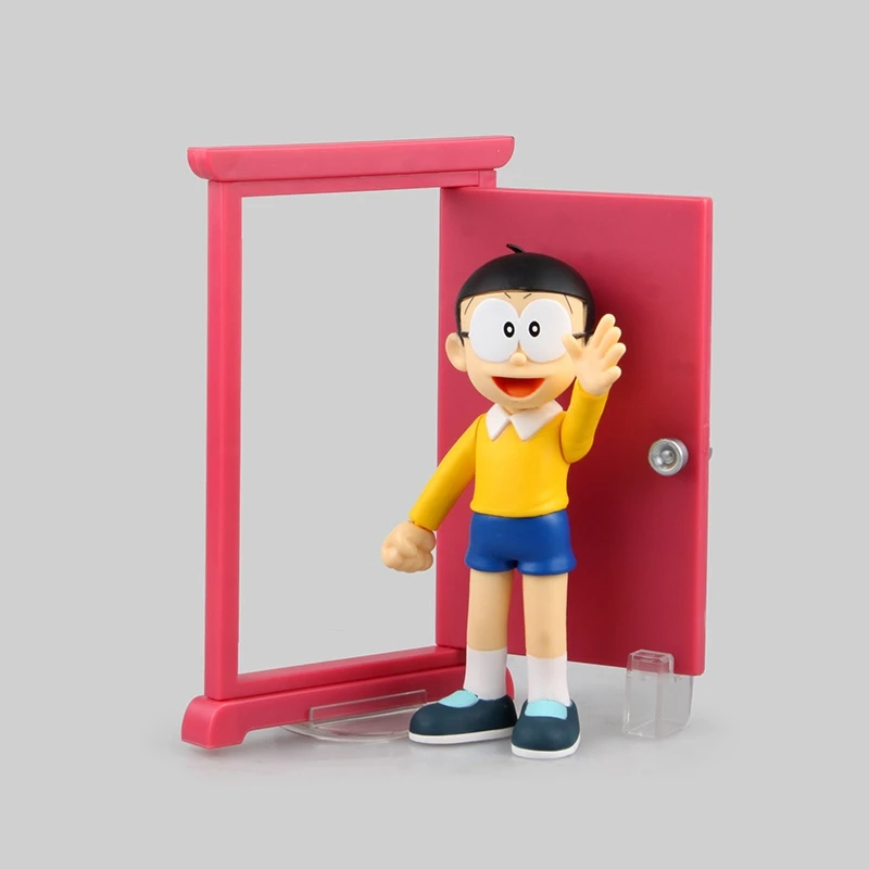 Doraemon figura anime shizuka minamoto modelo bonito decoração de mesa ornamentos brinquedos das crianças estátua móvel presente aniversário