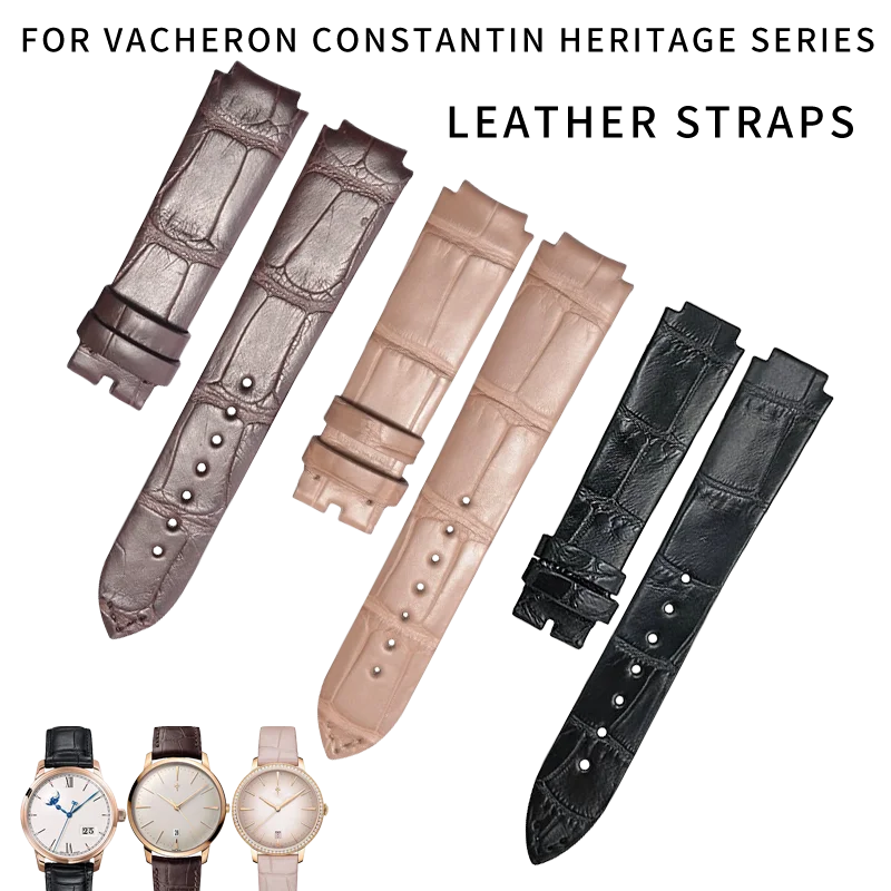 Pour VACHERON CONSTANTIN 85515 bracelet de montre PATRIMONY sangles en cuir VACHERON CONSTANTIN CONVEX