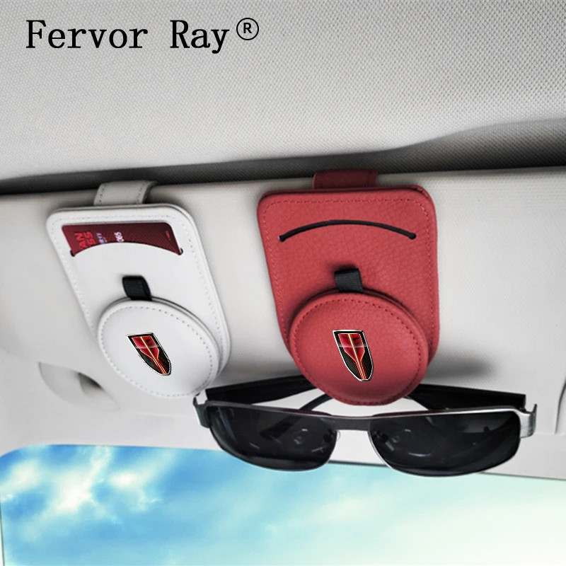 For Hongqi HS9 HS3 HS5 HS7 H9 H5 E-HS9 HQ9 E-HS3 E-QM5 Leather Car Sun Visor Glasses Case Holder Sunglasse Clip Auto Accessories