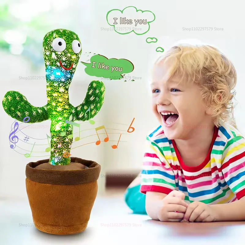 الرقص الصبار 120 أغنية المتكلم يتحدث Usb بطارية صوت تكرار أفخم الصبار راقصة لعبة الحديث بلوشي محشوة لعب للأطفال هدية #5