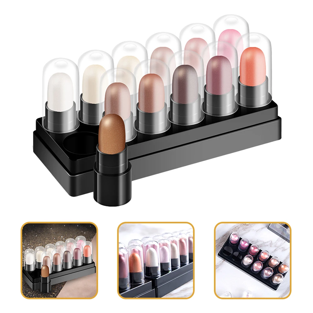 

12 Pcs Eyeshadow Box Creamy Shimmer Long Wear Waterproof Eyeshadow Stick Sets Girls Crayons Matte Blendable Eye Makeup Tool