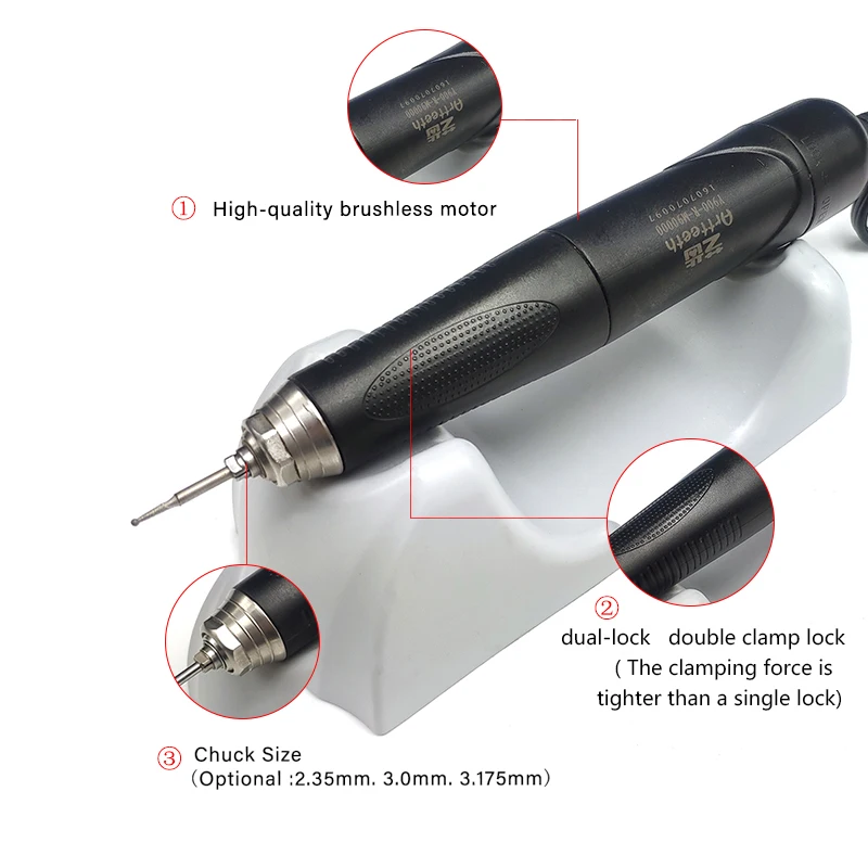 Tandheelkundige Gereedschappen Sieraden Jade Hout Polijstmachine 90000 rpm Micro Motor Borstelloze Handstuk 150 w Power Met Voetpedaal